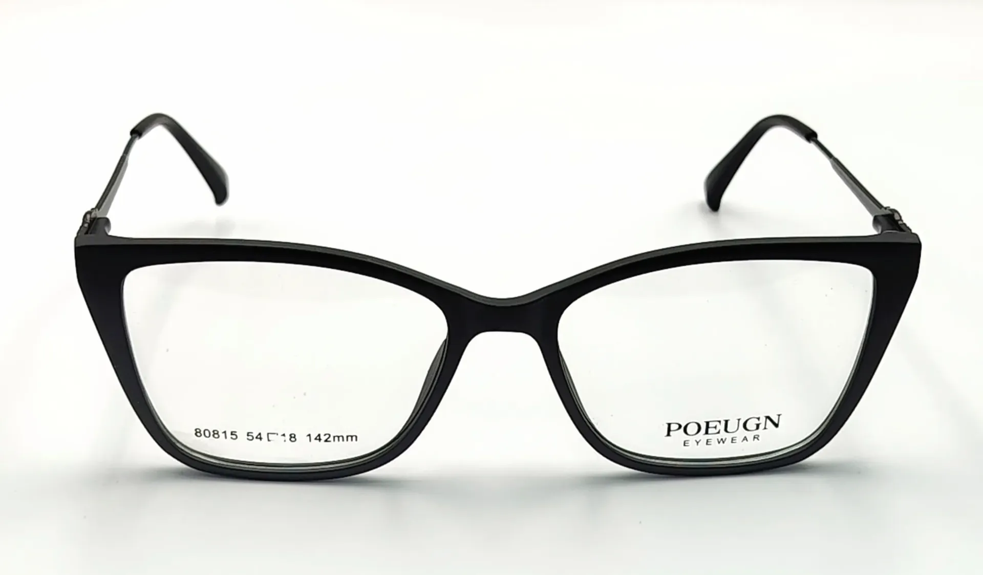 [POEUGN-80815-BLACK-O-F-P-M] POEUGN-80815 / نظارات طبية-كامل-بلاستيكي-رجال (BLACK)