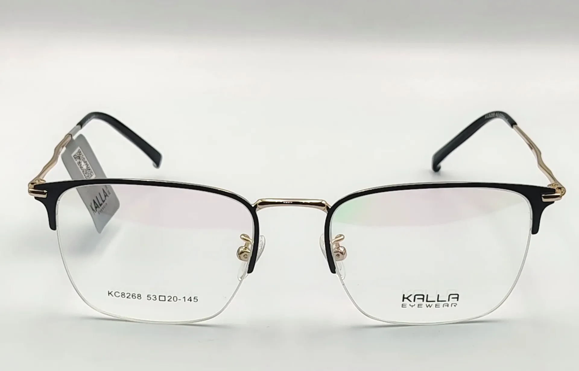 KALLA-KC8268 / نظارة طبية-نصف-معدن-للجنسين