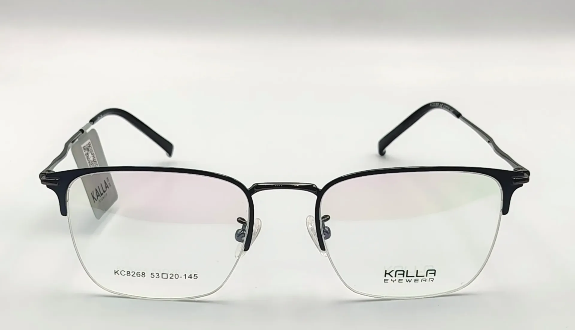 KALLA-KC8268 / نظارة طبية-نصف-معدن-للجنسين