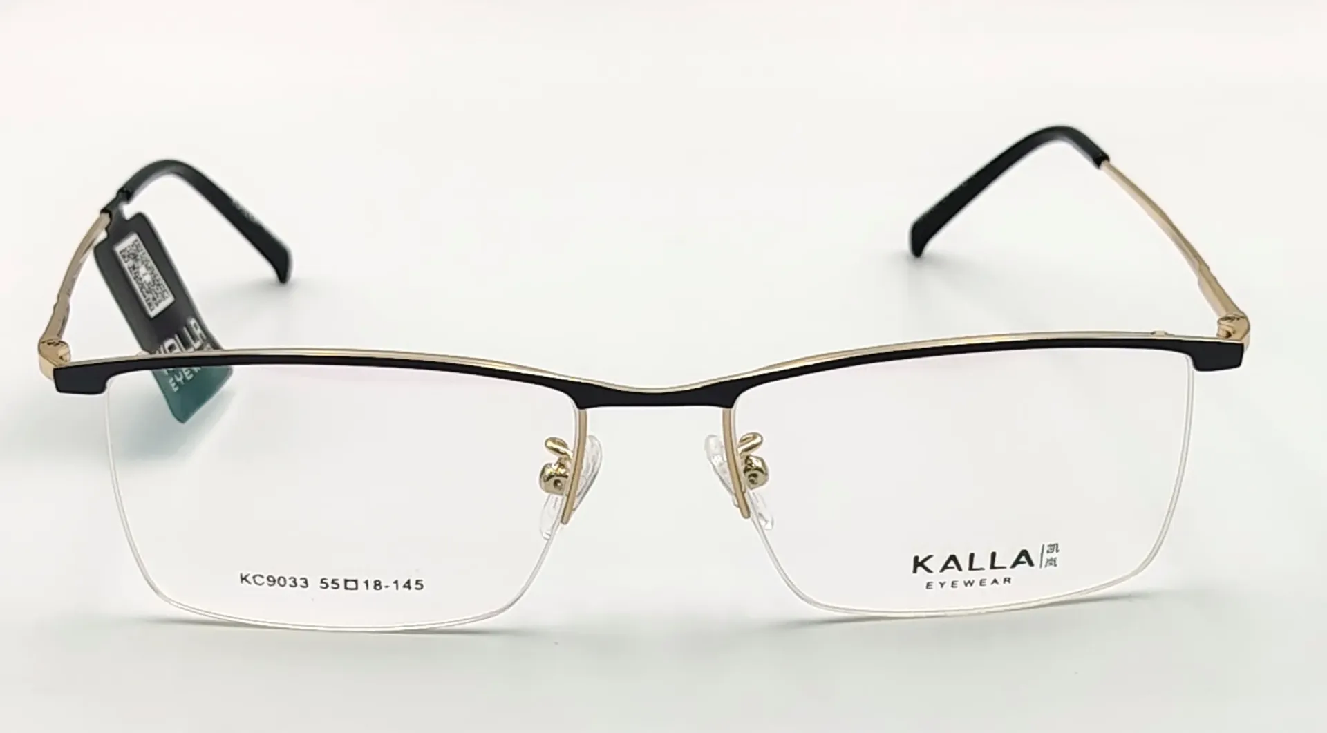 KALLA-KC9033 / نظارات طبية-نصف-معدني-رجال