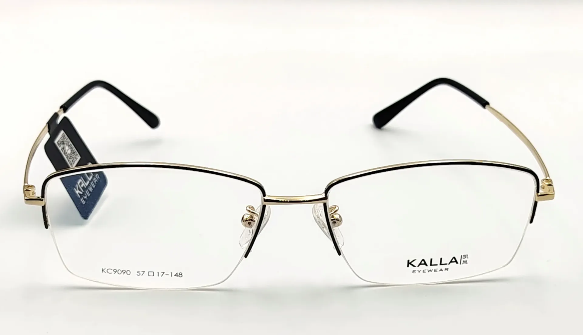 KALLA-KC9090 / نظارات طبية-نصف-معدني-رجال