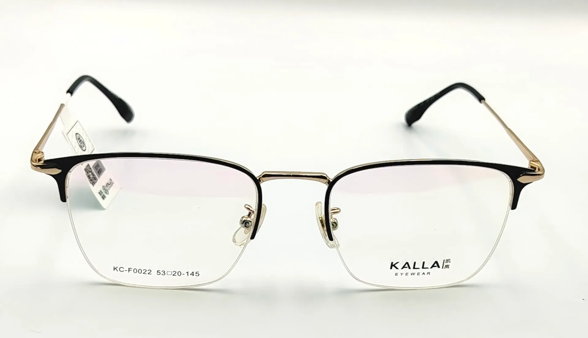 KALLA-KCF0022 / نظارة طبية-نصف-معدن-للجنسين