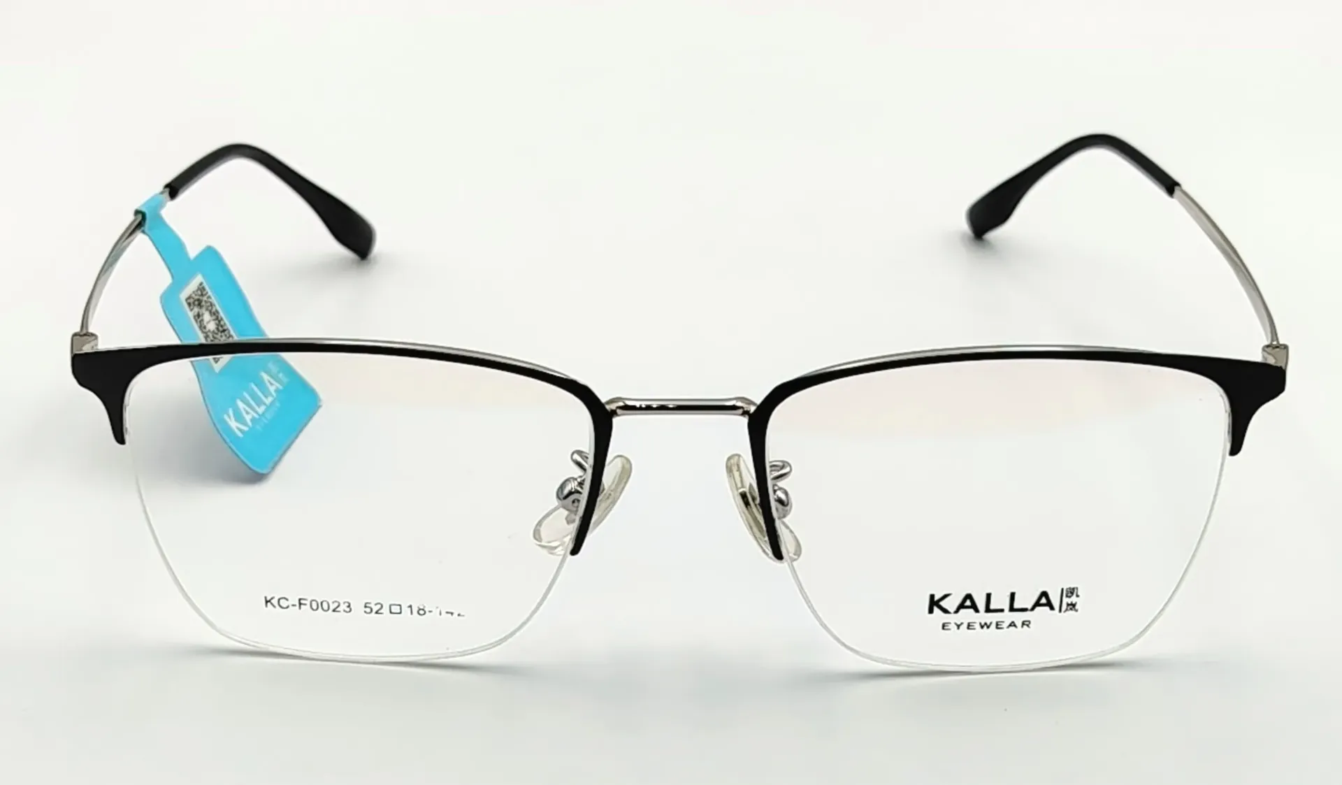 [KALLA-KCF0023-C1-O-H-M-U] KALLA-KCF0023 / نظارة طبية-نصف-معدن-للجنسين (C1)