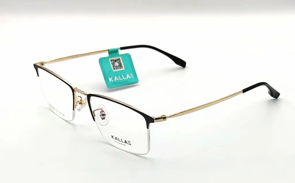 KALLA-KCF0026 / نظارات طبية-نصف-معدني-رجال
