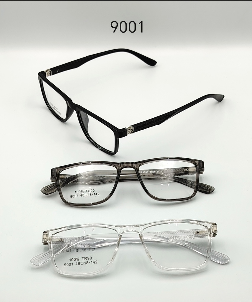 [IQ-TR9001-BLACK-O-F-P-M] IQ-TR9001 / Optical-FULL-Plastic-MEN (BLACK)